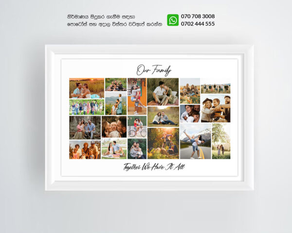 12x 18 white colour frame with photo collage