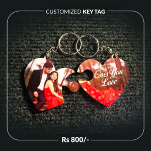 Personalized Couple key tag MDF Material sublimation Print