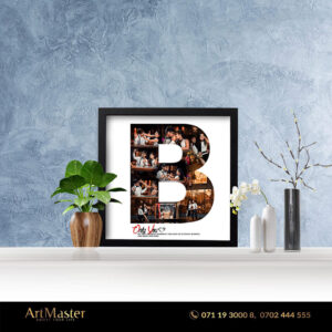 12x 12 letter shape photo collage