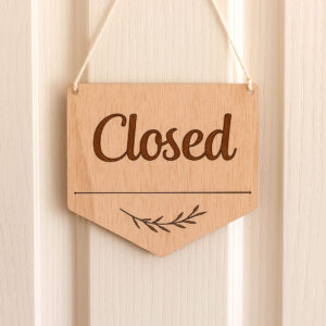 Open Close Board wood