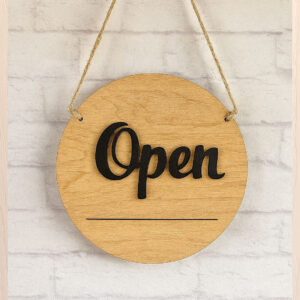 Open Close Board wood