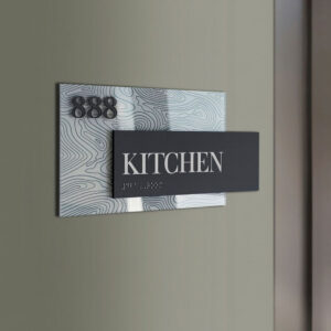 Custom Acrylic Door Sign: Office, Room Number, Apartment